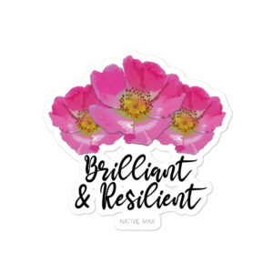Brilliant & Resilient Prairie Rose stickers