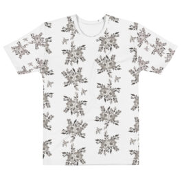 B&W Prairie Rose Bouquet All-Over T-shirt
