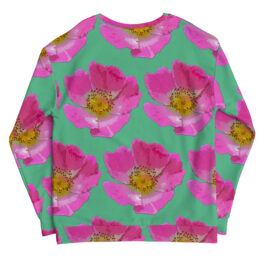 Mint Prairie Rose All-Over Print Sweatshirt