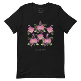 Prairie Rose Bouquet Unisex T-Shirt in Black